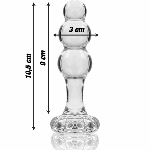 NEBULA SERIES BY IBIZA - MODELO 1 PLUG CRISTAL TRANSPARENTE 10.5 CM -O- 3 CM - Imagen 3