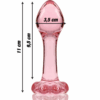 NEBULA SERIES BY IBIZA - MODELO 2 PLUG CRISTAL TRANSPARENTE 11 CM -O- 3.5 CM - Imagen 3