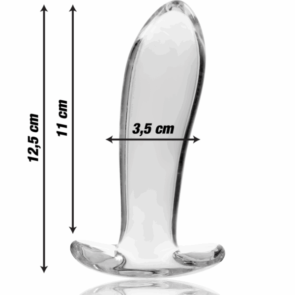 NEBULA SERIES BY IBIZA - MODELO 5 PLUG CRISTAL TRANSPARENTE 12.5 CM -O- 3.5 CM - Imagen 3