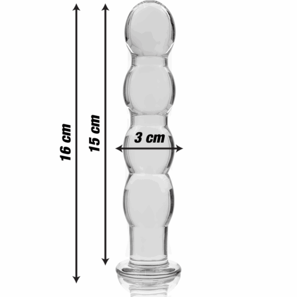 NEBULA SERIES BY IBIZA - MODELO 10 DILDO CRISTAL TRANSPARENTE 16.5 CM -O- 3.5 CM - Imagen 3