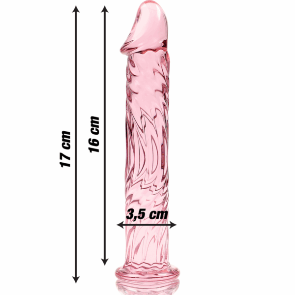 NEBULA SERIES BY IBIZA - MODELO 12 DILDO CRISTAL ROSA 17 CM -O- 3.5 CM - Imagen 3