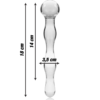 NEBULA SERIES BY IBIZA - MODELO 13 DILDO CRISTAL TRANSPARENTE 18 CM -O- 3.5 CM - Imagen 3