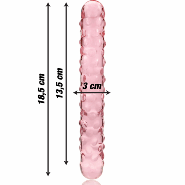 NEBULA SERIES BY IBIZA - MODELO 15 DILDO CRISTAL ROSA 18.5 CM -O- 3 CM - Imagen 3
