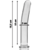 NEBULA SERIES BY IBIZA - MODELO 17 DILDO CRISTAL TRANSPARENTE 18.5 CM -O- 3 CM - Imagen 3