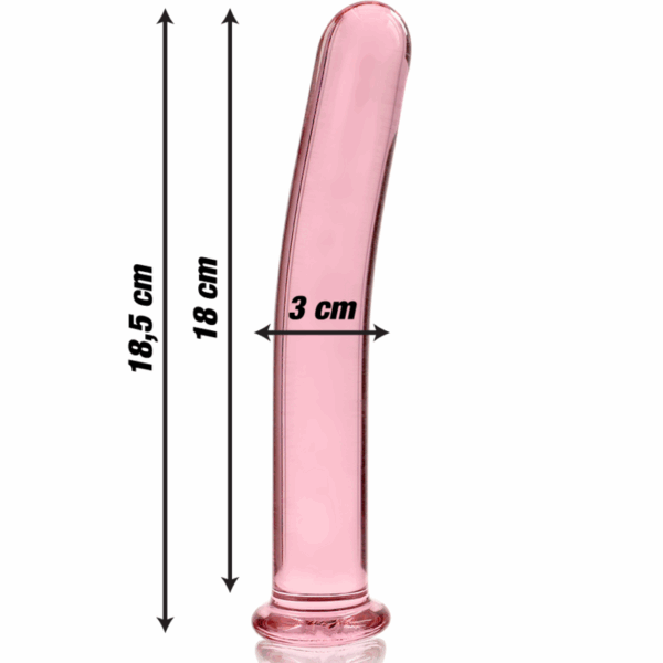 NEBULA SERIES BY IBIZA - MODELO 17 DILDO CRISTAL ROSA 18.5 CM -O- 3 CM - Imagen 3