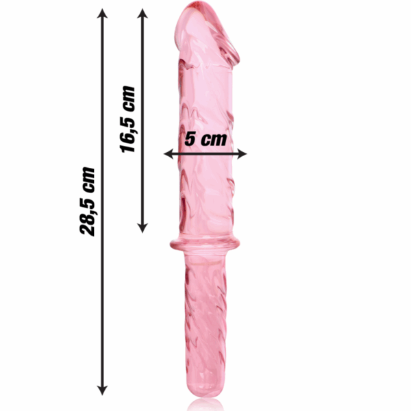 NEBULA SERIES BY IBIZA - MODELO 24 DILDO CRISTAL ROSA 28.5 CM -O- 5 CM - Imagen 3