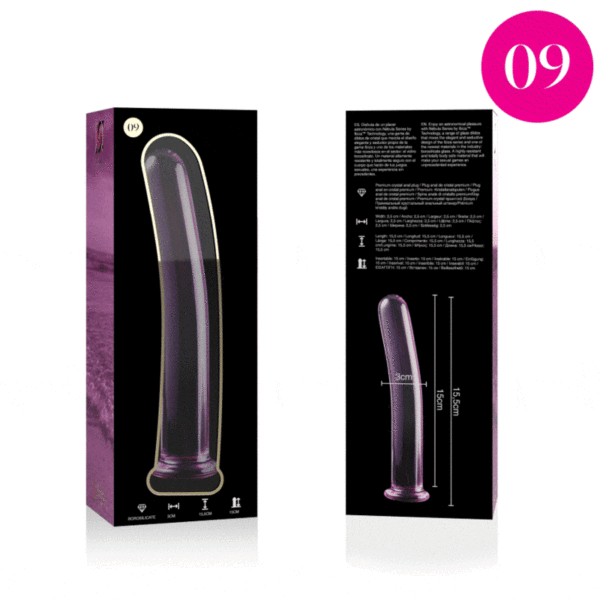 NEBULA SERIES BY IBIZA - MODELO 9 DILDO CRISTAL TRANSPARENTE 15.5 CM -O- 2.5 CM - Imagen 4