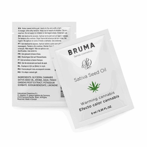 BRUMA - 6 ML GEL DESLIZANTE CON ACEITE DE SEMILLA EFECTO CALOR SABOR CANNABIS - Imagen 2