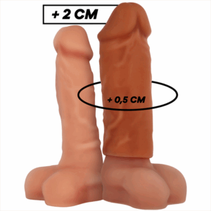 VIRILXL - EXTENSIÓN DE PENE LIQUID SILICONE V3 MARRÓN
