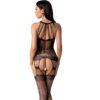 PASSION - BS095 BODYSTOCKING NEGRO TALLA ÚNICA - Imagen 2