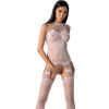 PASSION - BS095 BODYSTOCKING ROJO TALLA UNICA
