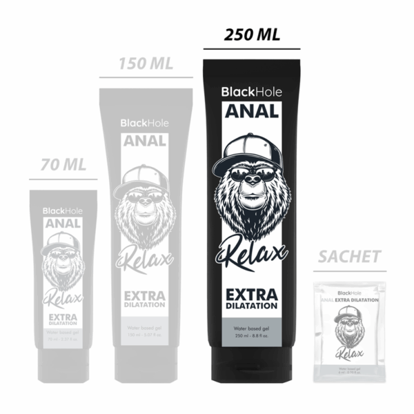 BLACK HOLE - GEL BASE AGUA DILATACIÓN ANAL 250 ML - Imagen 2