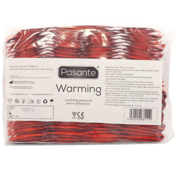 PASANTE - PRESERVATIVO EFECTO CALOR BOLSA 144 UNIDADES - Imagen 3