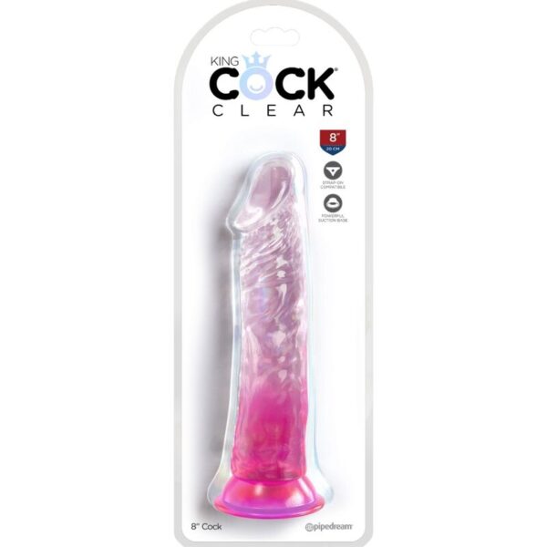 KING COCK - CLEAR PENE REALÍSTICO 19.7 CM ROSA - Imagen 2