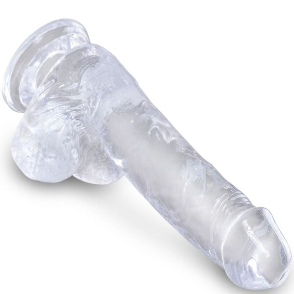 KING COCK - CLEAR PENE REALÍSTICO CON TESTÍCULOS 13.5 CM TRANSPARENTE - Imagen 3