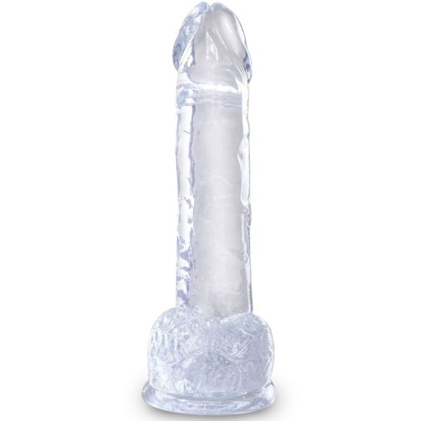 KING COCK - CLEAR PENE REALÍSTICO CON TESTÍCULOS 15.2 CM TRANSPARENTE - Imagen 2