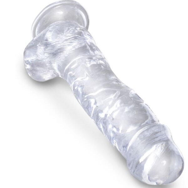 KING COCK - CLEAR PENE REALÍSTICO CON TESTÍCULOS 16.5 CM TRANSPARENTE - Imagen 3