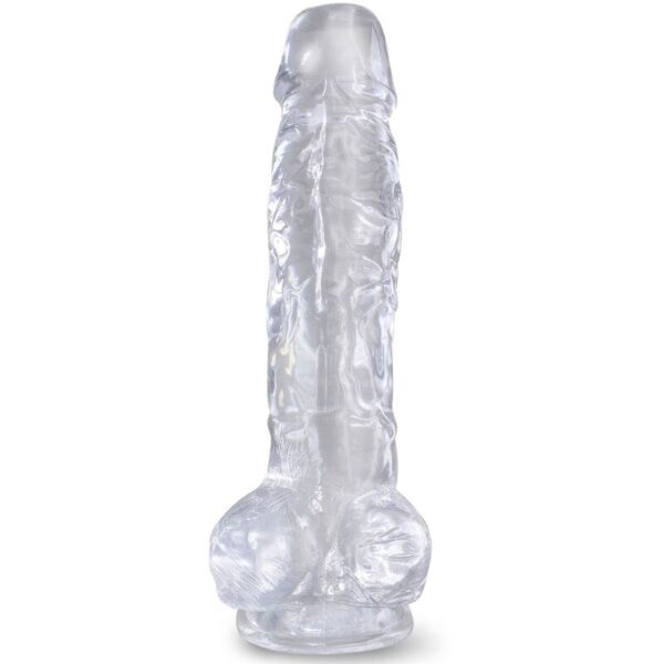 KING COCK - CLEAR PENE REALÍSTICO CON TESTÍCULOS 16.5 CM TRANSPARENTE - Imagen 2