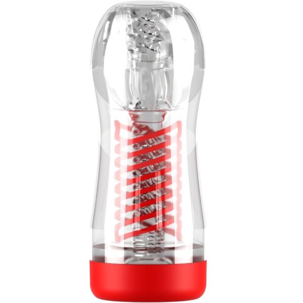PDX ELITE - MASTURBADOR STROKER VIEWTUBE 2 COMPRESION ESPIRAL TRANSPARENTE - Imagen 3