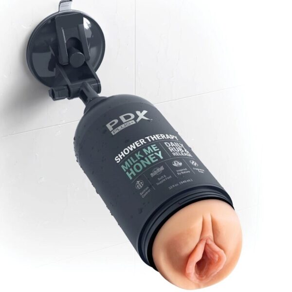 PDX PLUS - MASTURBADOR STROKER DISEÑO DISCRETO DE BOTE CHAMPU MILK ME HONEY - Imagen 2