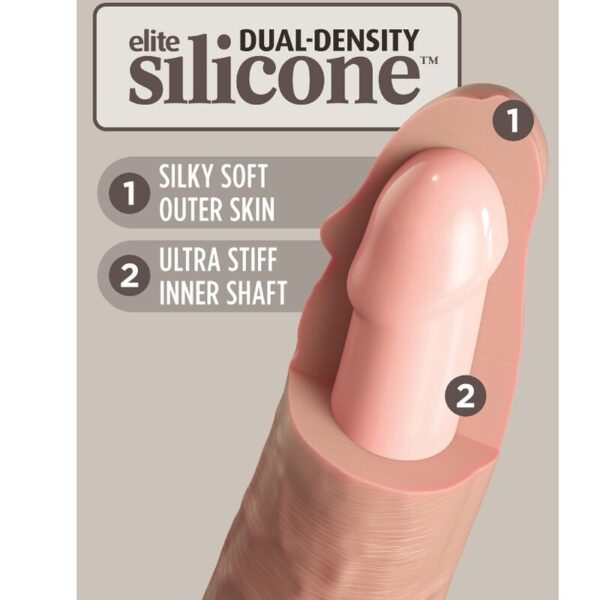 KING COCK - ÉLITE DILDO REALÍSTICO SILICONA 23 CM - Imagen 4