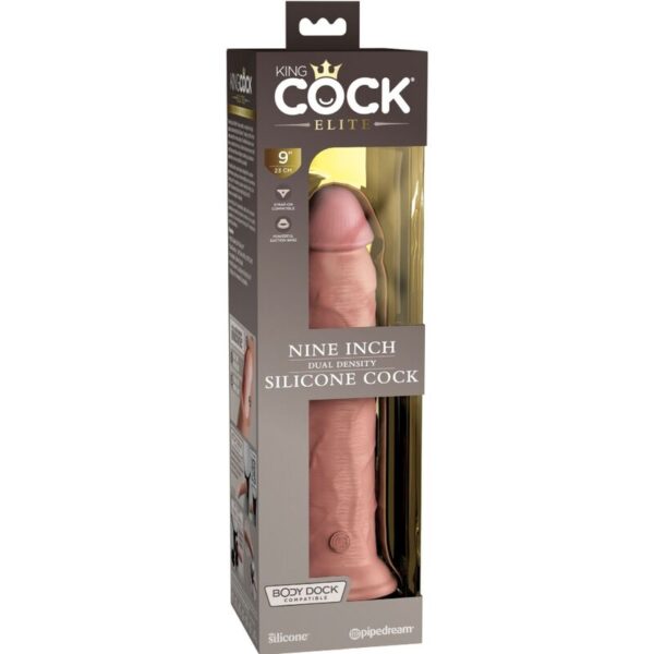 KING COCK - ÉLITE DILDO REALÍSTICO SILICONA 23 CM - Imagen 5