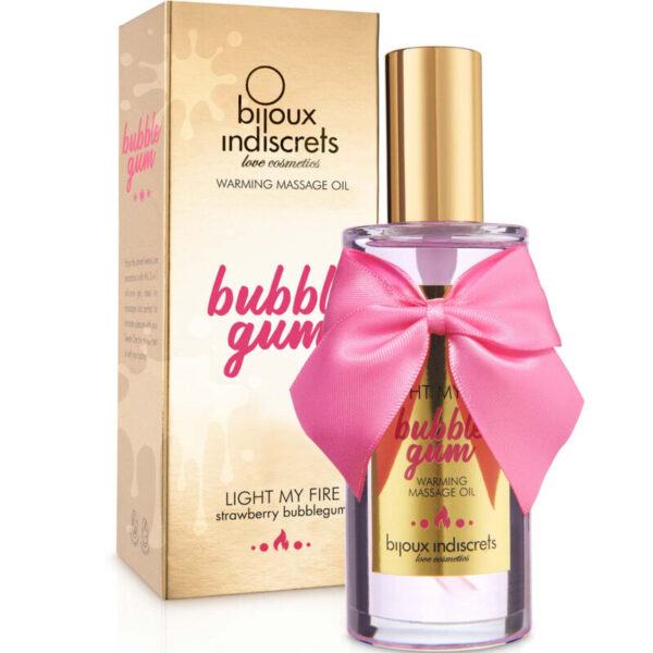 BIJOUX - INDISCRETS LIGHT MY FIRE ACEITE MASAJE EFECTO CALOR SABOR CHICLE - Imagen 2