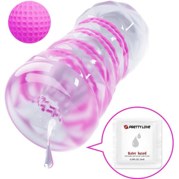 PRETTY LOVE - MASTURBADOR MASCULINO FANTASY ESPIRAL INTERNA Y BOLAS TRANSPARENTE - Imagen 3