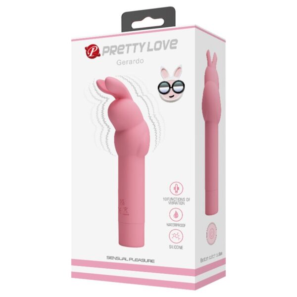 PRETTY LOVE - VIBRADOR DE SILICONA CONEJO ROSA GERARDO - Imagen 2