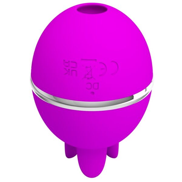 PRETTY LOVE - VIBRADOR DE SILICONA REDONDO GEMINI BALL MORADO - Imagen 2