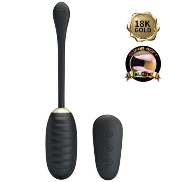 PRETTY LOVE - DOREEN HUEVO VIBRADOR DE LUJO RECARGABLE NEGRO CONTROL REMOTO - Imagen 3