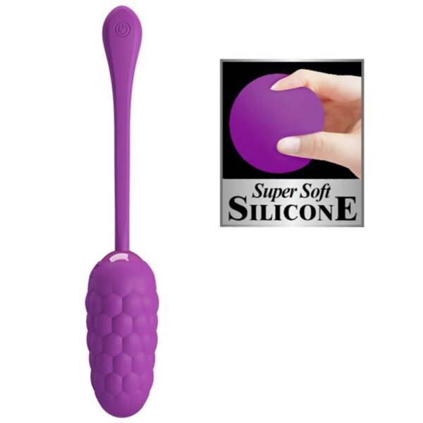 PRETTY LOVE - HUEVO VIBRADOR CON TEXTURA MARINA RECARGABLE MORADO - Imagen 5