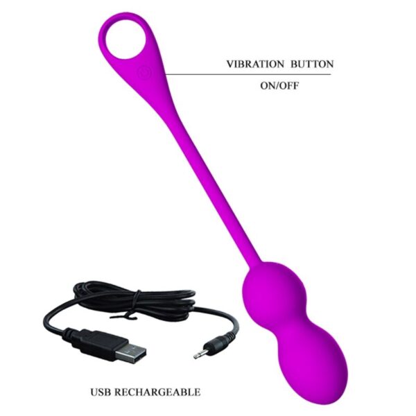PRETTY LOVE - ELVIRA BOLAS VIBRADORAS RECARGABLE MORADO - Imagen 5