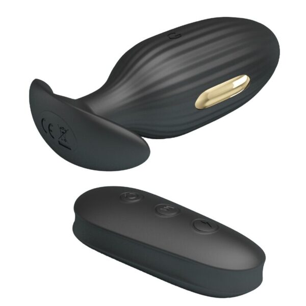 PRETTY LOVE - KELLY PLUG ANAL VIBRADOR RECARGABLE NEGRO - Imagen 3