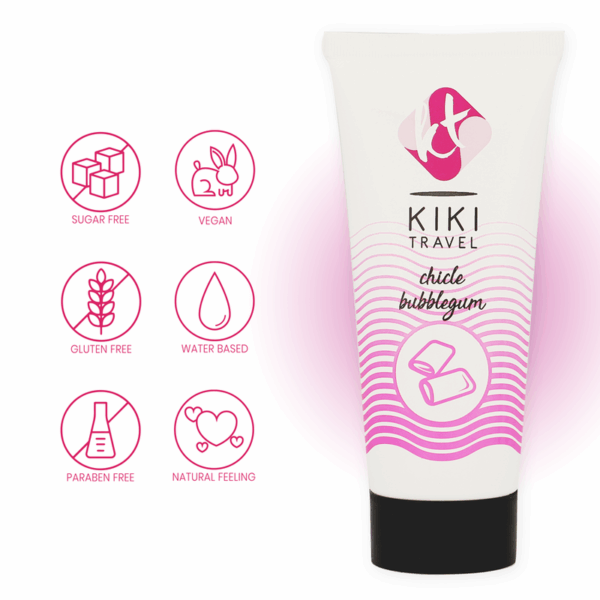 KIKÍ TRAVEL - LUBRICANTE SABOR A CHICLE 50 ML - Imagen 4
