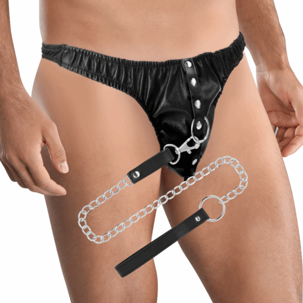 DARKNESS - TANGA DE SUMISIÓN CON CADENA METAL - Imagen 2