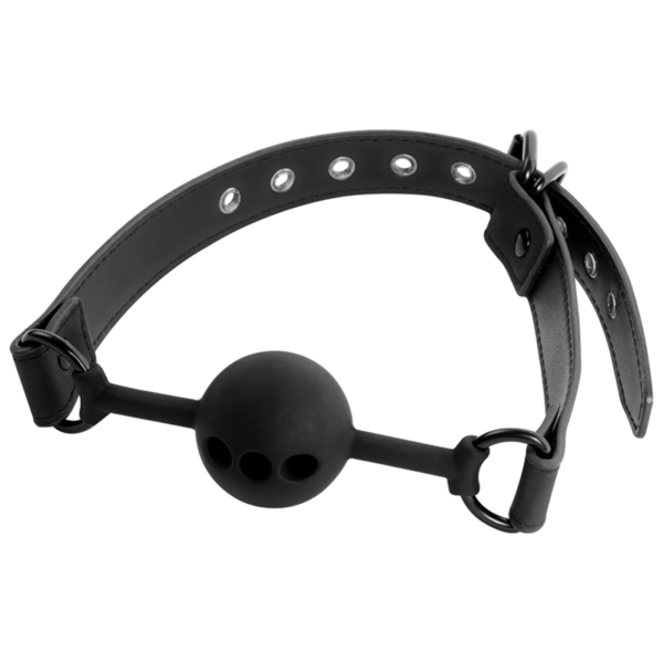 FETISH SUBMISSIVE BONDAGE - MORDAZA DE BOLA DE SILICONA TRANSPIRABLE - Imagen 3