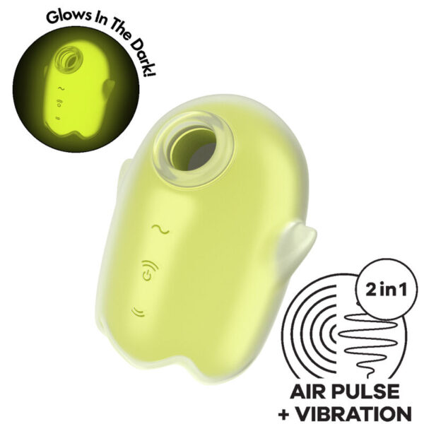 SATISFYER - GLOWING GHOST AIR PULSE  VIBRADOR AMARILLO - Imagen 4