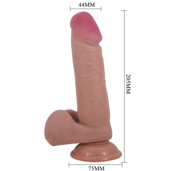 PRETTY LOVE - SLIDING SKIN SERIES DILDO REALÍSTICO CON VENTOSA PIEL DESLIZANTE NATURAL 20.5 CM - Imagen 4