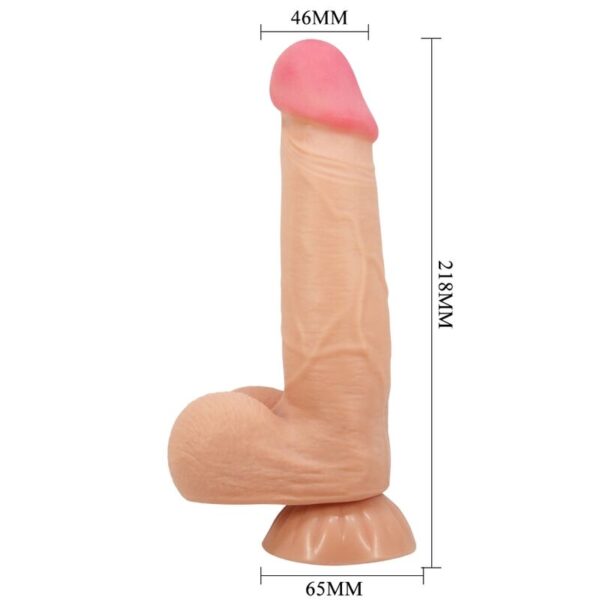 PRETTY LOVE - SLIDING SKIN SERIES DILDO REALÍSTICO CON VENTOSA PIEL DESLIZANTE CONTROL REMOTO  NATURAL 21.8 CM - Imagen 4