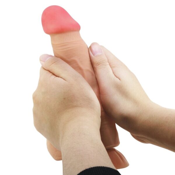 PRETTY LOVE - SLIDING SKIN SERIES DILDO REALÍSTICO CON VENTOSA PIEL DESLIZANTE CONTROL REMOTO  NATURAL 21.8 CM - Imagen 3