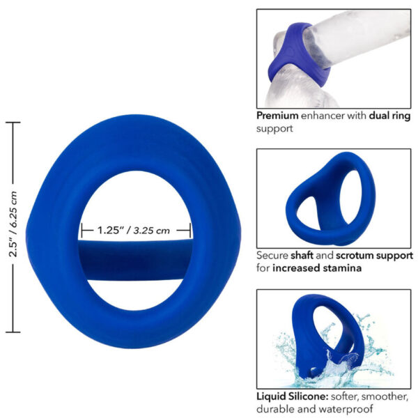 CALEXOTICS - ADMIRAL COCK BALL DOBLE ANILLO AZUL - Imagen 4
