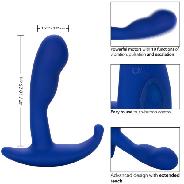 CALEXOTICS - ADMIRAL CURVED ESTIMULADOR  VIBRADOR ANAL AZUL - Imagen 4