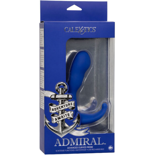 CALEXOTICS - ADMIRAL CURVED ESTIMULADOR  VIBRADOR ANAL AZUL - Imagen 5