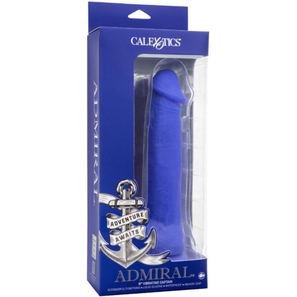 CALEXOTICS - ADMIRAL CAPTAIN DILDO REALÍSTICO VIBRADOR AZUL - Imagen 5