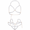 LEG AVENUE - SET SUJETADOR MUÑEQUERAS  TANGA PERLA - Imagen 5