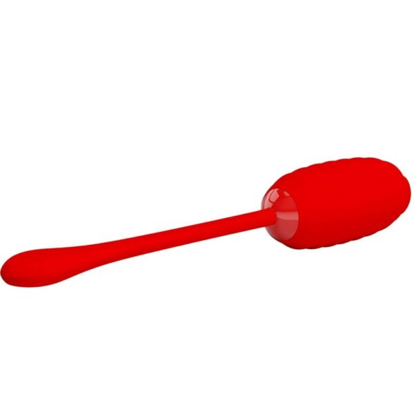 PRETTY LOVE - KIRK HUEVO VIBRADOR RECARGABLE ROJO - Imagen 4