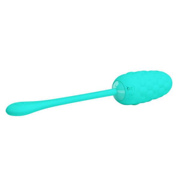 PRETTY LOVE - HUEVO VIBRADOR CON TEXTURA MARINA RECARGABLE VERDE AGUA - Imagen 3