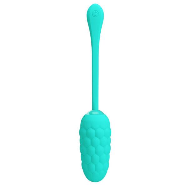 PRETTY LOVE - HUEVO VIBRADOR CON TEXTURA MARINA RECARGABLE VERDE AGUA - Imagen 5