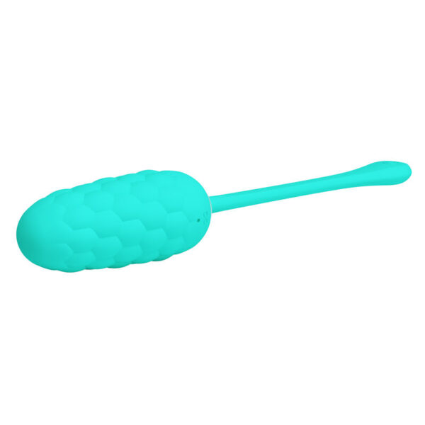 PRETTY LOVE - HUEVO VIBRADOR CON TEXTURA MARINA RECARGABLE VERDE AGUA - Imagen 4